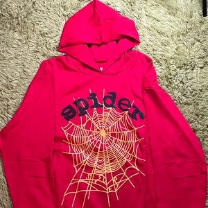 Spider Pink V2 Hoodie Red